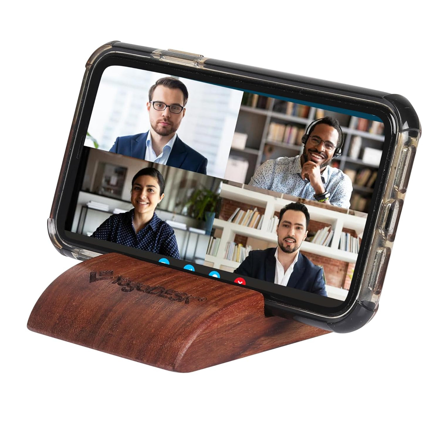 Ergonomic Portable Mobile Phone Stand with Stapler for Desk